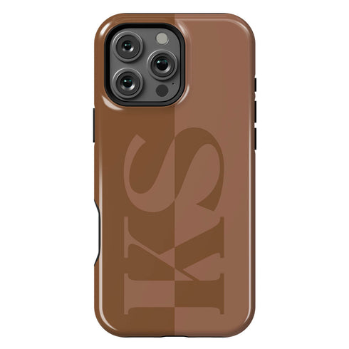 Personalized Minimalist Two-Tone Terra iPhone Case